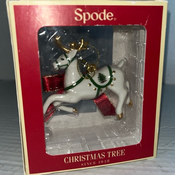 Spode "Christmas Tree" Reindeer Holiday Christmas Ornament New In Box - Picture 1 of 3